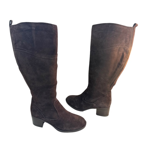 Easy Spirit Women’s Grazes Tall Boot Brown Suede Size: 7 - Picture 1 of 16